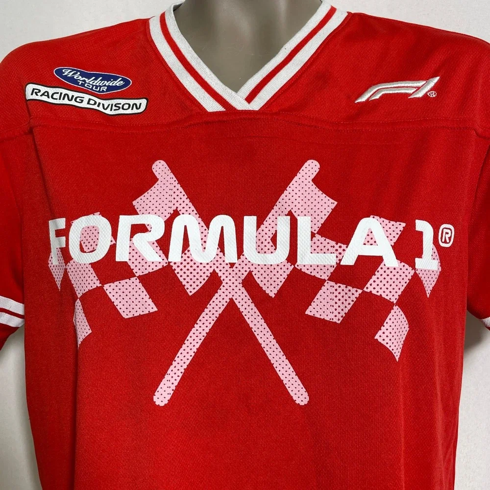 Formula 1 F1 Racing Division Hybrid Apparel Red Pit Crew Jersey Women's MEDIUM - Picture 2 of 12